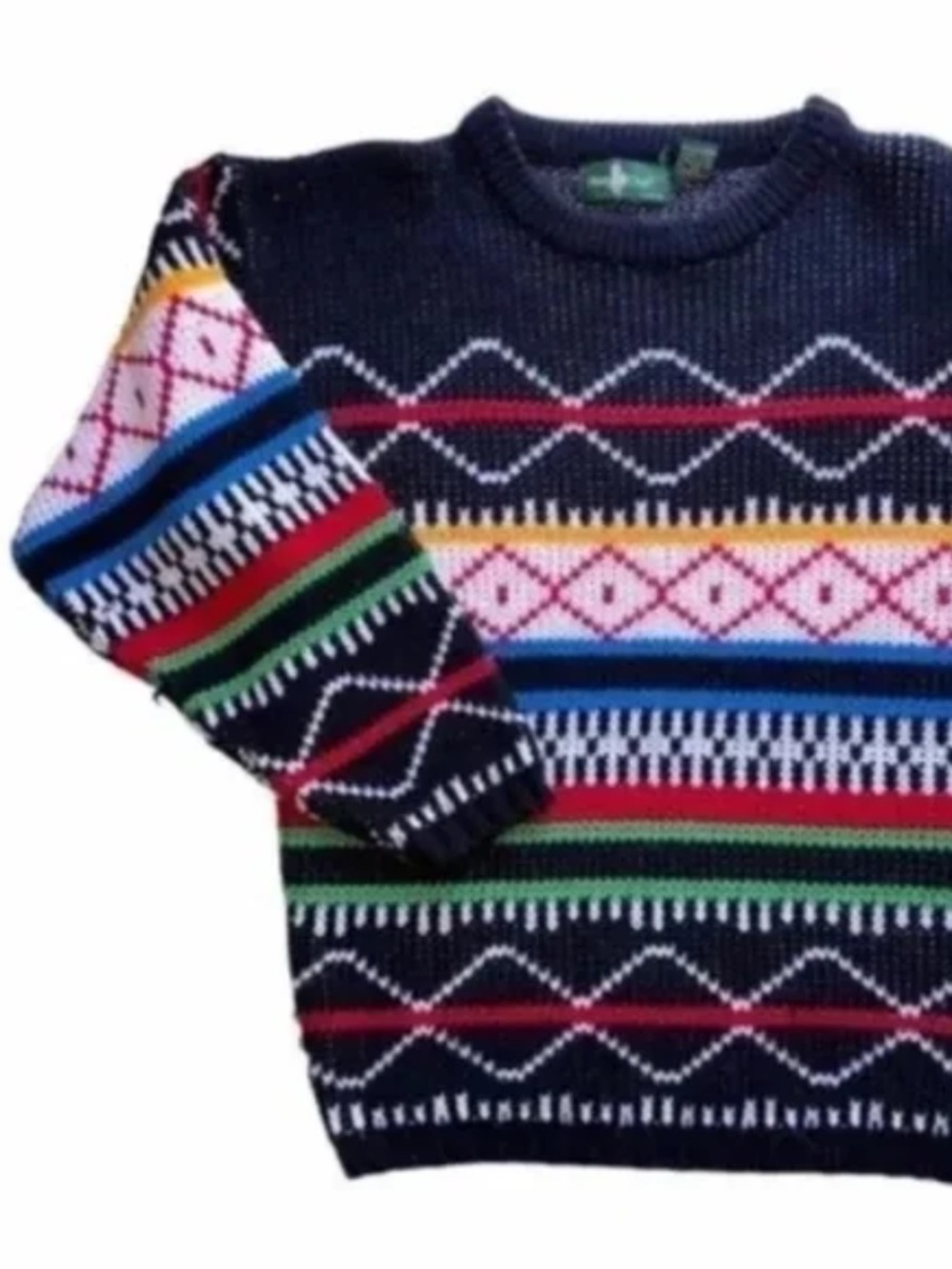 Vintage Men's Colorful Unique Abstract Crewneck Sweater